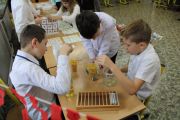 111 lat istnienia szkoły w Skrzeszewie - zajęcia w salach, mecz Rodzice - Uczniowie, 
