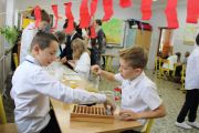 111 lat istnienia szkoły w Skrzeszewie - zajęcia w salach, mecz Rodzice - Uczniowie, 